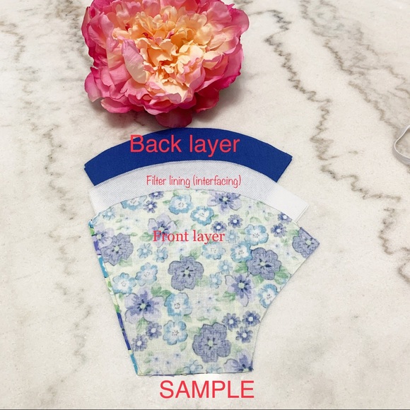 3/$25 Triple Layer Hand Made Face Masks - Picture 4 of 5